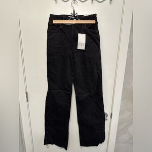 Zara black wide leg jeans